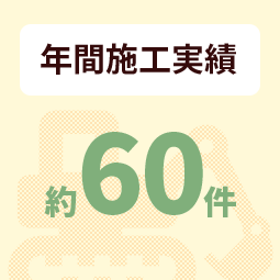 年間施工実績 約60件